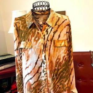 Chico’s gorgeous multi fall color blouse
